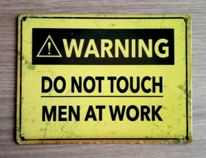 MEN AT WORK METAL SIGN 20cm x 15cm (BRAND NEW) - Picture 1 of 1