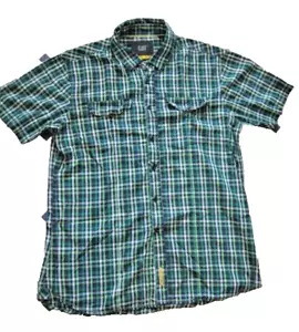 Caterpillar-CAT~ S/S ~Green Plaid ~ Button-Up Shirt ~ Unisex XL ~ CH= 48" NWOT - Picture 1 of 10