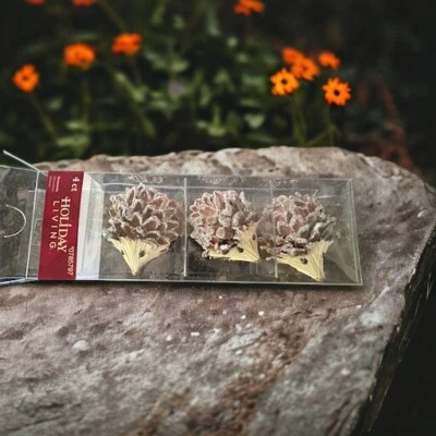 Set/3 2.75” Hedgehog Christmas Decoration Woodland Holiday Living Ornaments - Image 1 of 4