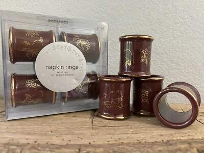 Juego de 8 servilleteros de cerámica Matha Stewart Winter Jubilee Kmart 2003 1-nuevo en caja 1-abierto Foto 1 de 4