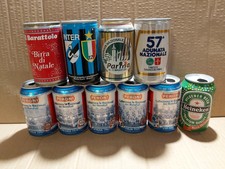 LOTTO N. 10 LATTINE BIRRA ITALIANE ( VUOTE )