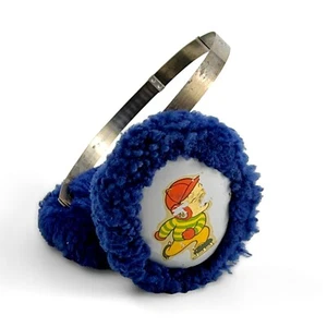 Vintage Kinder Ohrenschützer Metall Blau Junge Eislaufen - Bild 1 von 7