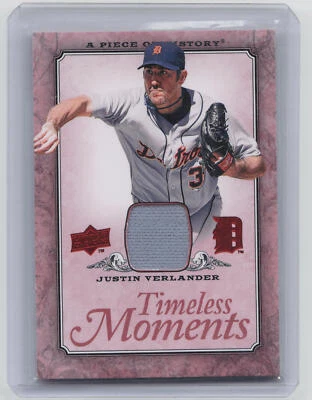 2008 UD A Piece of History #TM-20 Justin Verlander Timeless Moments Jersey - Image 1 of 2