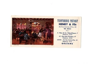 BUVARD / BLOTTING PAPER TEINTURERIE PREVOST CLEANERS / HENRY & FILS ORLEANS - Picture 1 of 2