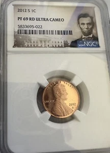 2012-S LINCOLN 1c Shield 1c ~ NGC PR69RD Ultra Cameo ~ PRISTINE Spotless Coin ! - Picture 1 of 12