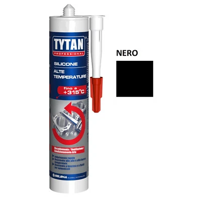 TYTAN PROFESSIONAL SILICONE ALTA TEMPERATURA NERO 300 ML - Immagine 1 di 3