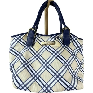 Tupperware Navy Cream Plaid Insulated Zip Top Lunch Bag - Picture 1 of 6
