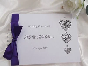 PERSONALISIERTES HERZ HOCHZEIT GÄSTEBUCH/ALBUM VERLOBUNG/JUBILÄUM SAMMELALBUM - Bild 1 von 4