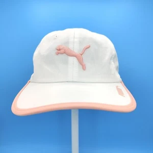 White Puma Baseball Hat Cap Women Adjustable Cloth Strap Sport Fitness Athletic - Picture 1 of 18