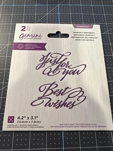 Zwillinge Heartfelt Sentiments 2-teiliges Stanzenset von Crafters Companion - Bild 1 von 5