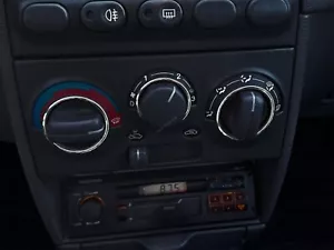Fits Fiat Punto I 93-99 Polished aluminum dash trim for heating controls 3pcs - Imagen 1 de 7