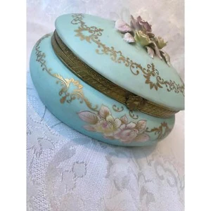 Joyero vintage de porcelana floral pintado a mano Royal Vienna Ardalt Japón - Imagen 1 de 6