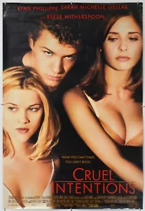 CRUEL INTENTIONS (1999) Original One Sheet Movie Poster - Sarah Michelle Gellar - Picture 1 of 6