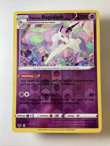 Galarian Rapidash 082/202 - Swsh01: Sword & Shield Reverse Holo (VLP) - Picture 1 of 2