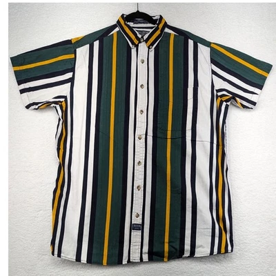 Camisa de mezclilla Coliseo auténtica para hombre 2XLT a rayas manga corta con botones Foto 1 de 4