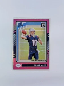 2024 Optic NFL Drake Maye Pink Holo Prizm ๐ #229 SP Patriots Rated Rookie - Picture 1 of 3