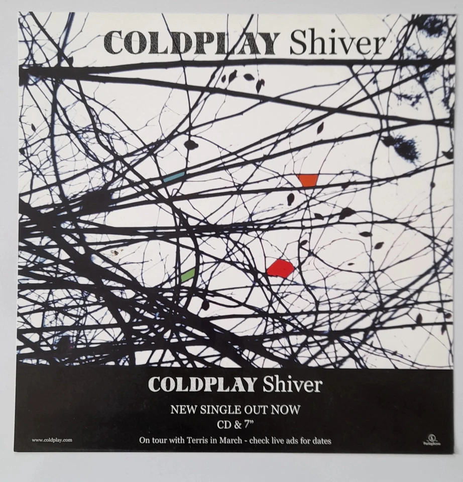 Coldplay - Shiver - Window Promo Card - Image 1 of 1