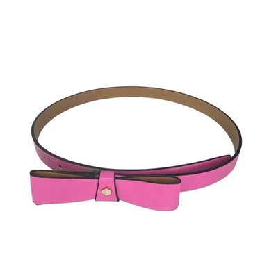 Cinto de couro Kate Spade Bow rosa médio - Imagem 1 de 4