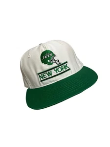 Vintage New York Jets Hat SnapBack bar logo script 90s nfl - Picture 1 of 3