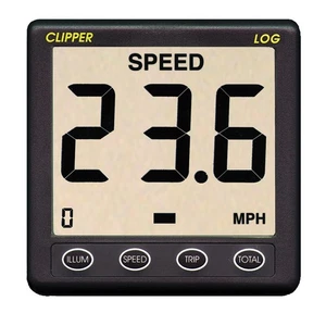 Clipper Speed Log Instrument w/Transducer & Cover MFG# CL-S - Picture 1 of 2