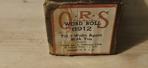 QRS player piano roll 8912 Til I Waltz With You Again suonato da J Lawrence Cook  - Foto 1 di 3