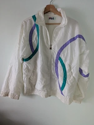 Fila 80's Vintage Womens Tracksuit Top Jacket Shell Suit Made in Italy - Image 1 of 3
