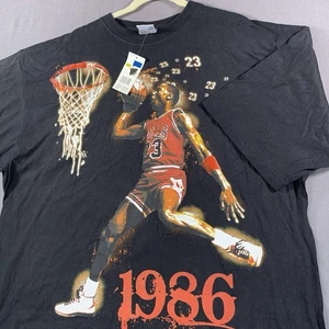 Michael Jordan Shirt Men 3X Black Short Sleeve Graphic T-Shirt #23 MVP Bulls New - Picture 1 of 11