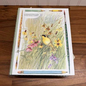 Vintage Marjolein Bastin Stationery Set Hallmark 15 Note Cards Bird Wildflowers - Picture 1 of 9