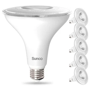 Sunco 6 Pack Outdoor Flood Light Bulb LED PAR38, Exterior Spotlight Bulbs, We... - Picture 1 of 7