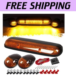 IP65 Waterproof Amber LED Cab Marker Light Set for Silverado/Sierra 1500-3500 - Picture 1 of 9
