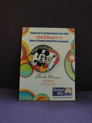 Disney Pin WDW Cast Exclusive-United Way Participant Mickey Mouse & Pluto  Pin  - Image 1 of 3