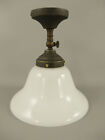 Wandlampe Deckenlampe Jugendstil Antik Messing brniert Glas Art dco Lampe