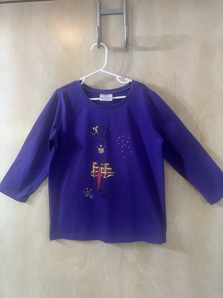 Top de niña Hanna Andersson manga 3/4 niña con estampado de falda a cuadros EUR 150 US 12 LN Foto 1 de 4