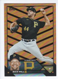 2023 Topps Update Series #US17 RICH HILL Pirates ORANGE & BLACK Parallel - Picture 1 of 3
