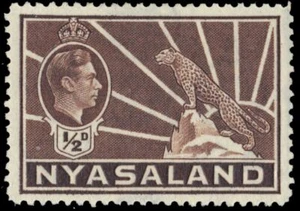 NYASALAND 54A (SG130a) - King George VI "African Leopard" (pa32293) - Picture 1 of 1