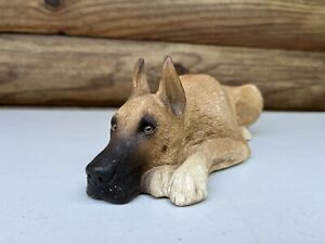 Vintage 1987 Sandicast Sandra Brue Great Dane Dog Sculpture Figurine Signed