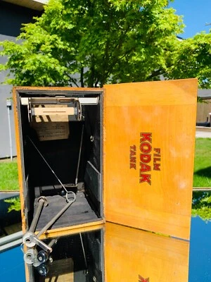 Antiguo tanque de película Kodak vintage - caja de tanque de película Kodak de madera de 10" 1914 Foto 1 de 4