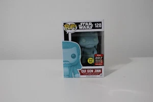 Funko Pop Star Wars Qui Gon Jinn 128 Galactic Con 2017 NEW with pop armor - Picture 1 of 6