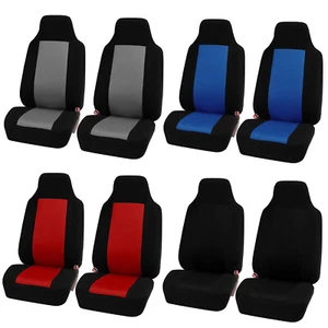 2-Seats Highback Front Bucket Car Seat Covers Protector Black Grey fit SUV Truck - Bild 1 von 20
