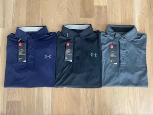 Camisa Under Armour UA para hombre acanalada playoff cuello pequeño 3 lote - Imagen 1 de 1