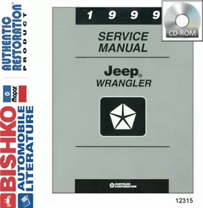 Jeep Wrangler Shop 1999 servicio de reparación manual CD - Imagen 1 de 1