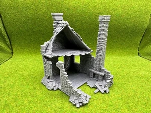 HO scale destroyed Building Steele Residence 1:87 scale 3D print Grimdale - Picture 1 of 5