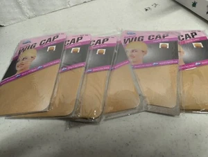 6 Pieces Nude Deluxe Universal Wig Cap Hair Net One Size Thin Stocking - Picture 1 of 2