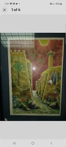 Zvi Livni ""Warten auf den Messias"" signierte und gerahmte Lithographie - Bild 1 von 4