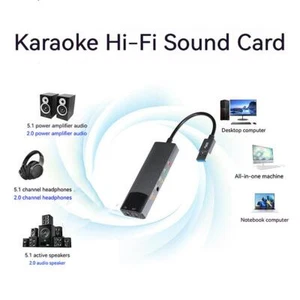USB Audio Adapter External Stereo Sound Card Converter Channels Adaptor R9R1 - Picture 1 of 12