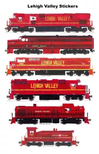 Lehigh Valley Locomotive Rosse 6 Adesivi Singoli Andy Fletcher - Foto 1 di 1