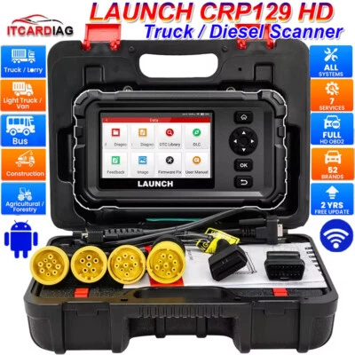 LAUNCH CRP129 HD Heavy Duty Truck OBD Diagnostic Scanner Diesel DPF Regen Tool - Immagine 1 di 4