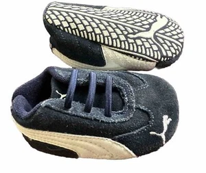 PUMA Infant Sneakers Shoes Size 3 Soft Bottom VRF1004 Cougar Blue White - Picture 1 of 13