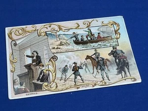 Tarjeta comercial de café Arbuckle Bros. 1892 feat. GEORGIA - Información e imágenes del estado - Imagen 1 de 3