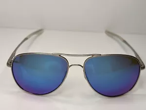 Authentic Oakley sunglasses Men Elmont M OO4119-0758 Blue Mirrored 58mm POLZD - Picture 1 of 9